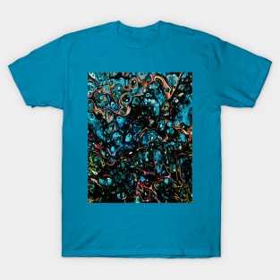 under the sea acrylic pour T-Shirt